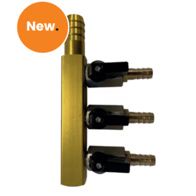 O2 - Distribuidor de Aço Inoxidável (8mm 3 saídas) O2 - Distribuidor de Aço Inoxidável (8mm 3 saídas)